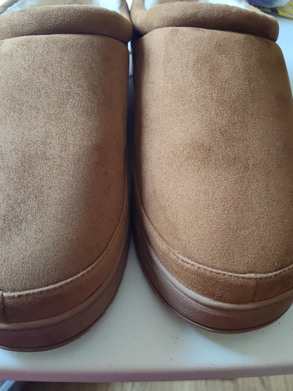Falls Creek Men's Suede Slip-On Loafers in Tan Brown